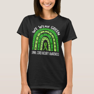 We Wear Green Rainbow For Spinal Cord Injury Aware T-Shirt
