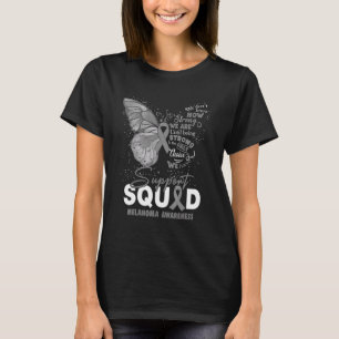 We Wear Grey Butterfly Support Melanoma Awareness T-Shirt