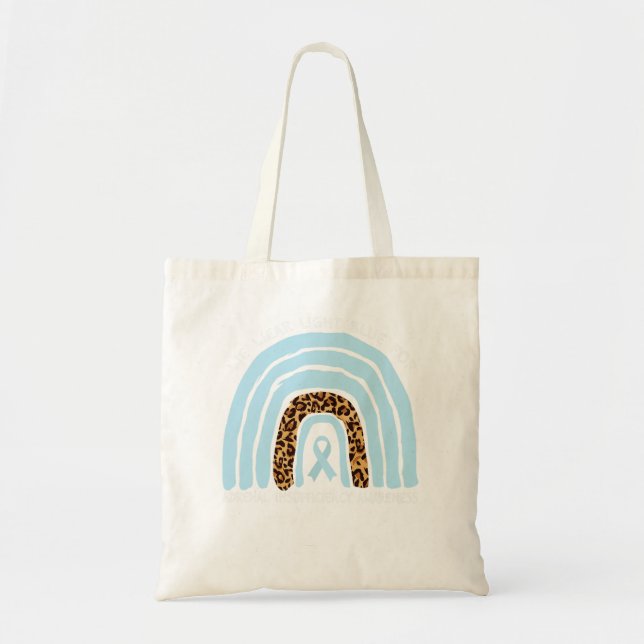  We Wear Light Blue Rainbow Adrenal Insufficiency  Tote Bag (Front)