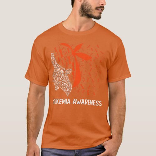 We Wear Orange For Leukemia Awareness  T_Shirt
