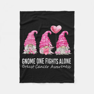 We Wear Pink Gnome Gnomies Breast Cancer Awareness Fleece Blanket
