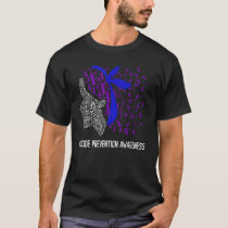 We Wear Purple & Blue For Suicide Prevention Aware T-Shirt