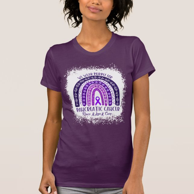 We wear purple for Pancreatic cancer T-Shirt (Front)