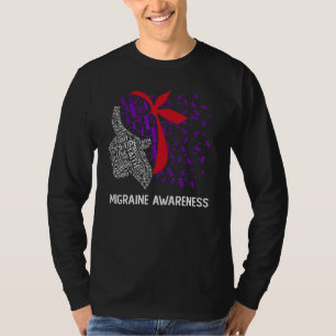We Wear Purple & Red For Migraine Awareness T-Shirt