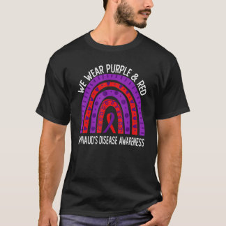We Wear Purple & Red Rainbow For Raynaudu2019s Dis T-Shirt