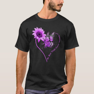 We Wear Purple Ribbon Sunflower Overdose Awareness T-Shirt