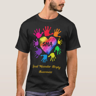 We Wear Rainbow Heart For Spinal Muscular Atrophy  T-Shirt