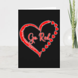 We Wear Red At February Go Red Heart Disease Aware Card