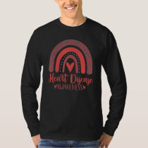 we wear Red rainbow awsewome for Heart Disease Awa T-Shirt
