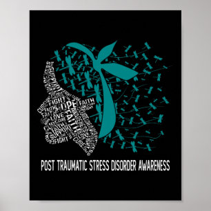 We Wear Teal For Post Traumatic Stress Disorder Aw Poster