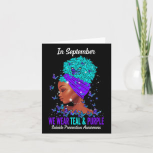 We Wear Teal Purple Suicide Prevention Awareness A Card