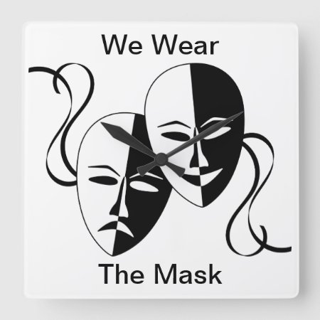 "we Wear The Mask" Poem Wall Clock