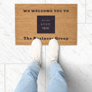 We Welcome You To Business Group Logo Doormat Fiber Doormat