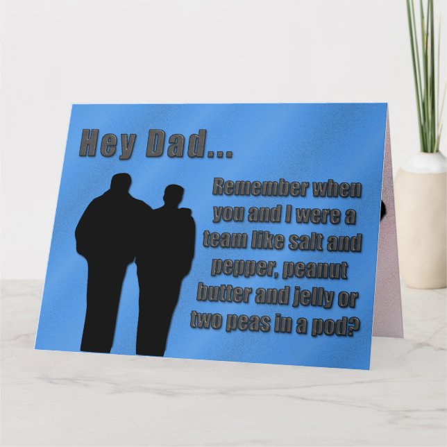 We Were a Team Dad Card (Front)