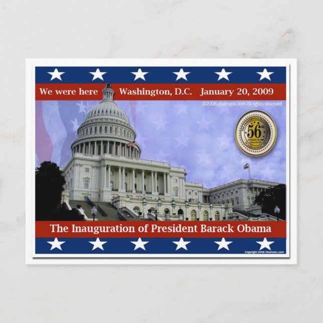 We Were Here - 2009 Inauguration of Barack Obama Postcard (Front)