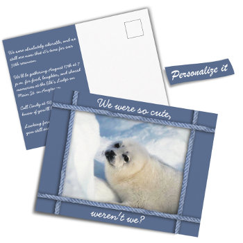 We Were So Cute At Our Reunion Postcard by colorwash at Zazzle