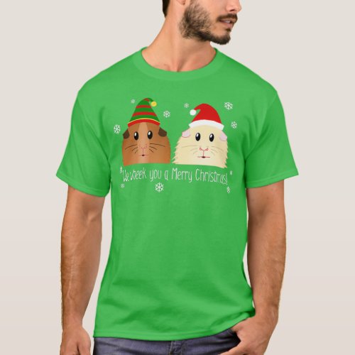 We Wheek You A Merry Christmas Guinea Pig Christma T_Shirt