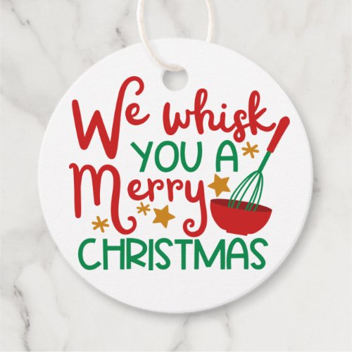 We Whisk You a Merry Christmas Favor Tags