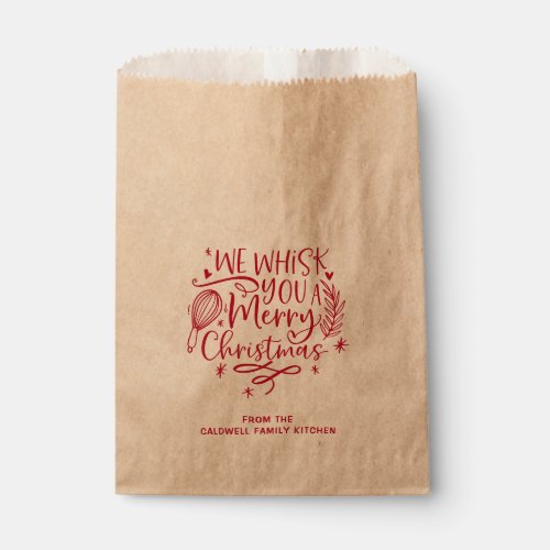 We Whisk You A Merry Christmas Holiday Favor Bag