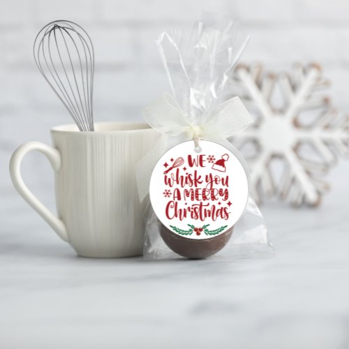 We Whisk You a Merry Christmas Holiday Favor Favor Tags