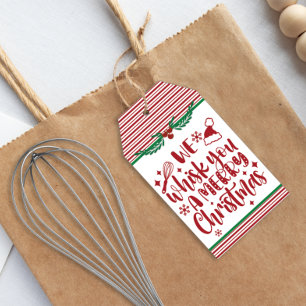 We Whisk You a Merry Christmas Holiday Favor Gift Tags