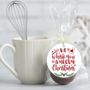 We Whisk You a Merry Christmas Holiday Favor Tags