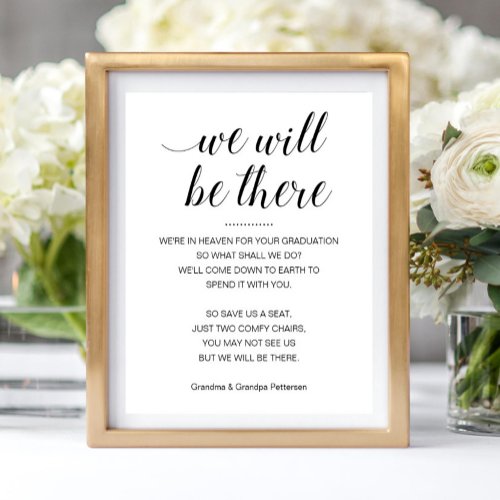 We Will Be There Memorial Seat Names Graduation