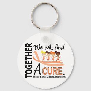 We Will Find A Cure Endometrial Cancer Keychain