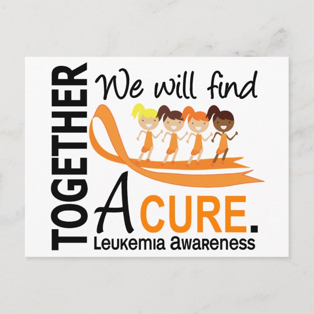 We Will Find A Cure Leukemia Postcard (Front)