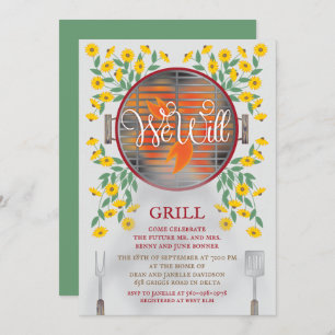 We Will Grill Wedding Shower Invitation