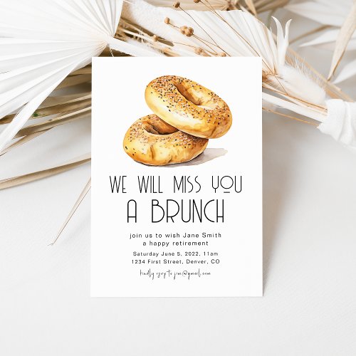 We Will Miss You A Brunch Retirement Brunch Invitation