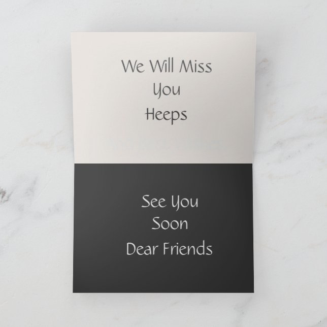 We Will Miss You  >  Farewell Cards (Inside)