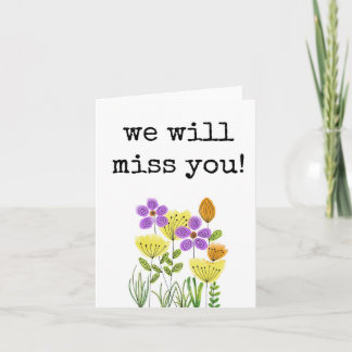 We Will Miss You, Goodbye, Good Luck, Coworker Card