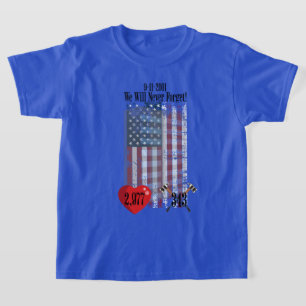 "We Will Never Forget! 9/11/2001" Boy's T-Shirt