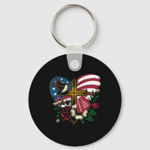 We Will Never Forget American Flag Memorial Day 4t Keychain