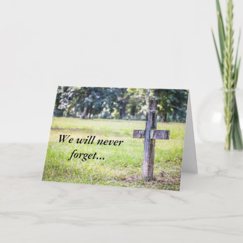 We Will Never Forget Memorial Sympathy Card