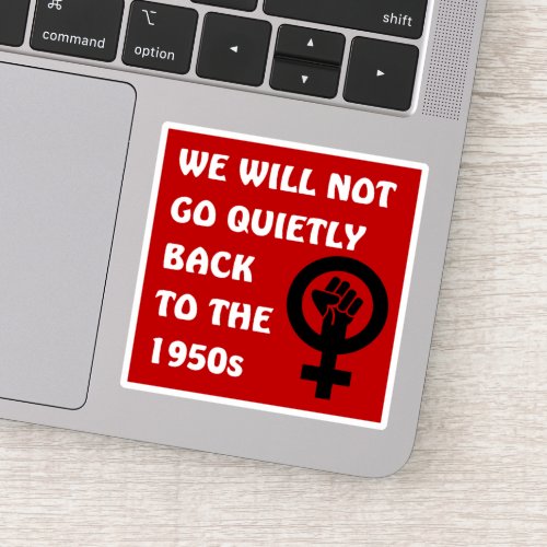 We Will Not Go Back Womens Rights Sticker