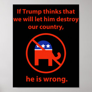 We Will Not Let Him Destroy Our Country Poster