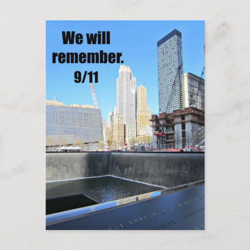 We will remember911 postcard