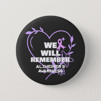 We Will Remember - Alzheimer's Awareness Button