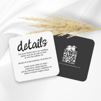 We Will Say I Moo Cow Wedding QR Code Enclosure Card
