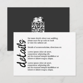 We Will Say I Moo Cow Wedding QR Code Enclosure Card