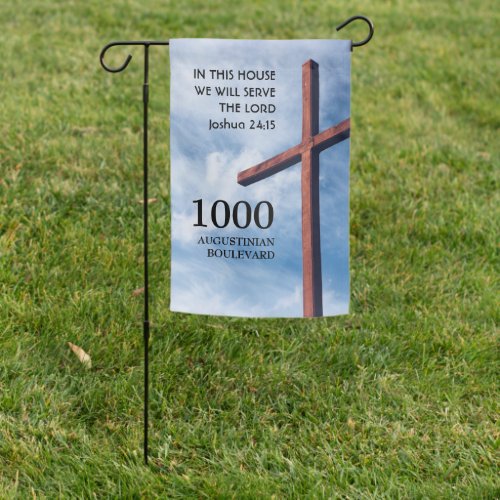 WE WILL SERVE THE LORD  Joshua 2415  Christian Garden Flag