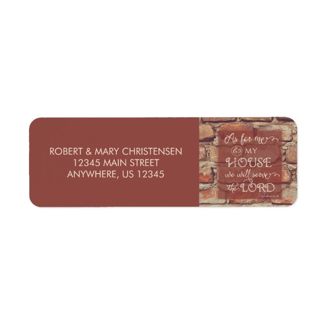 We Will Serve the Lord - Joshua 24:15 Label (Front)