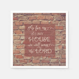 We Will Serve the Lord - Joshua 24:15 Paper Napkins