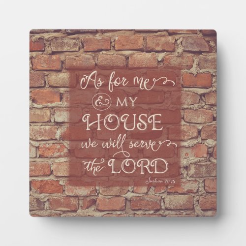 We Will Serve the Lord _ Joshua 2415 Plaque