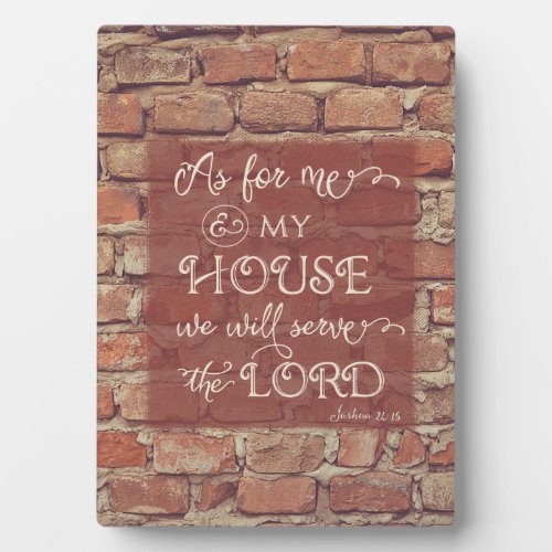 We Will Serve the Lord _ Joshua 2415 Plaque