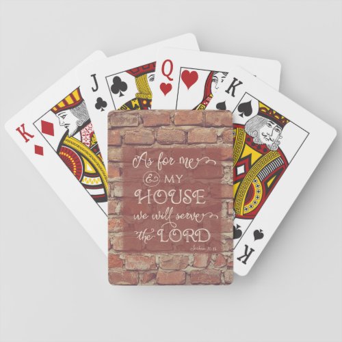 We Will Serve the Lord _ Joshua 2415 Playing Cards