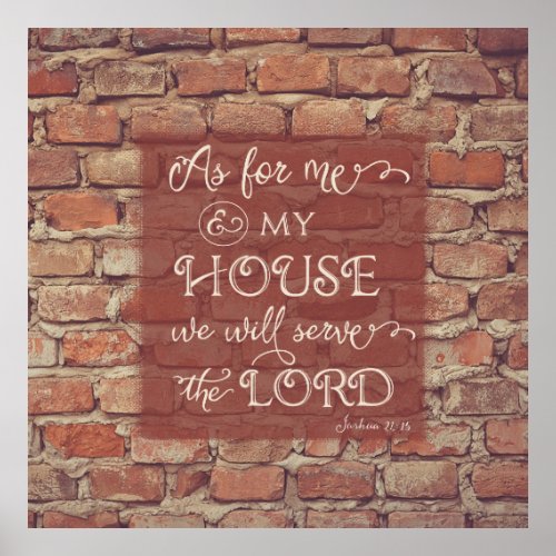 We Will Serve the Lord _ Joshua 2415 Poster