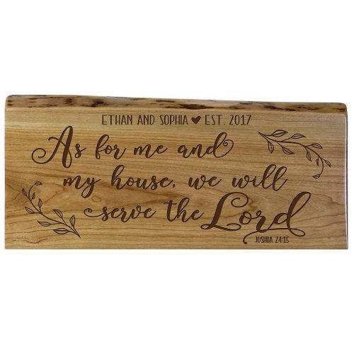 We Will Serve the Lord Joshua 2415 Wooden Plaque